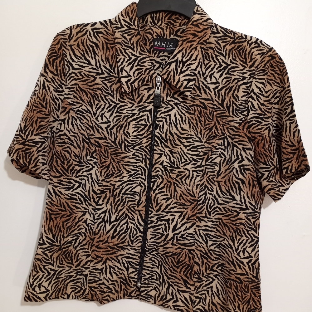Animal Print Blouse/Top by M.H.M.